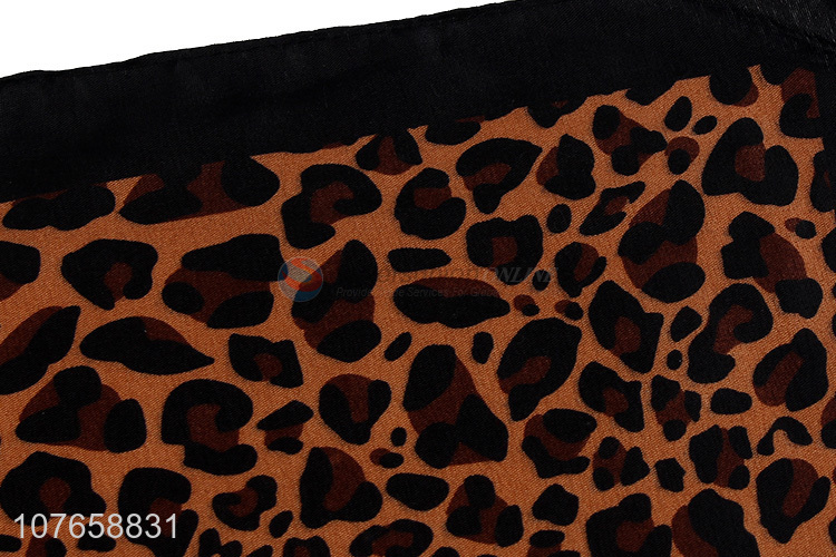 High quality leopard print single layer summer sunscreen decorative square scarf