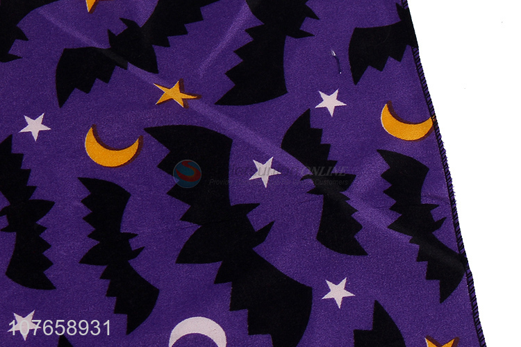 Hot selling Halloween night bat pattern decoration square scarf