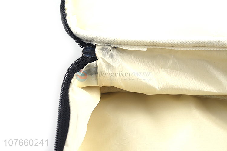 Wholesale cat pattern black handbag large capacity portable cosmetic bag