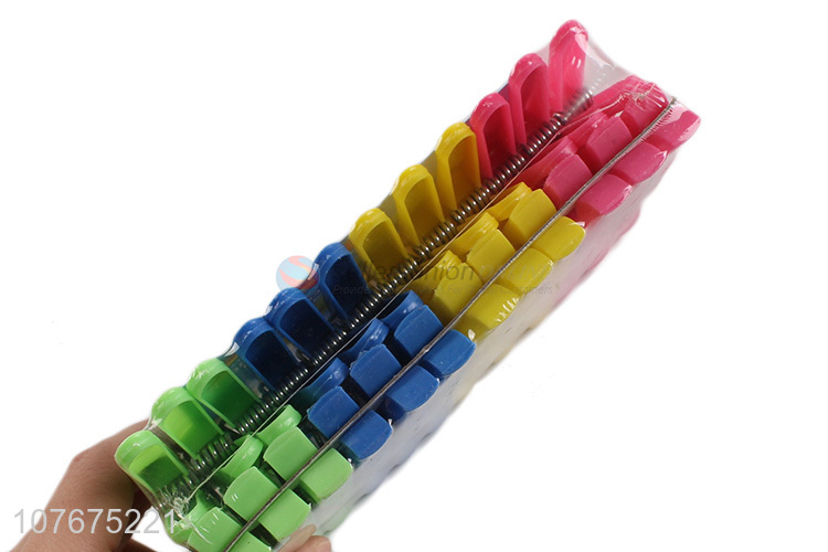 Direct selling multicolor 7.7cm spring clip closed windproof round back clip