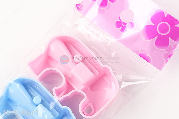 High quality student stationery elephant shape plastic pencil sharpener