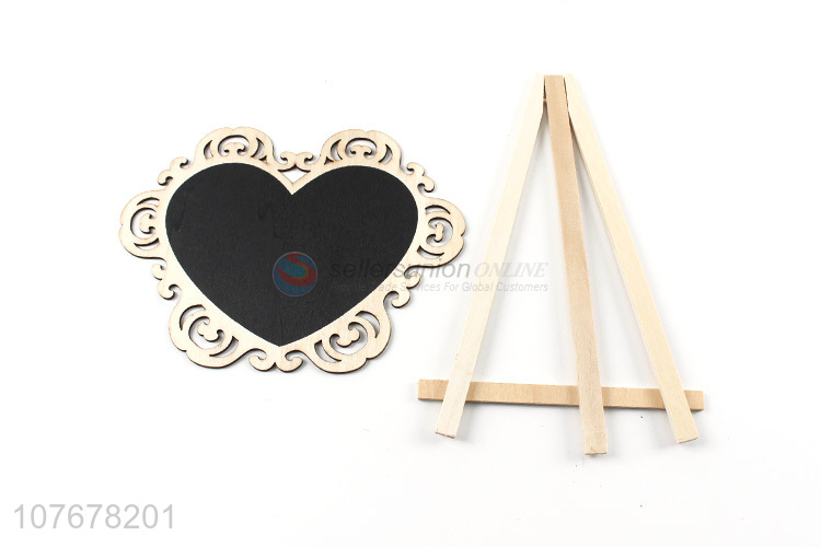 Retro heart-shaped mini blackboard price home decoration wooden small blackboard