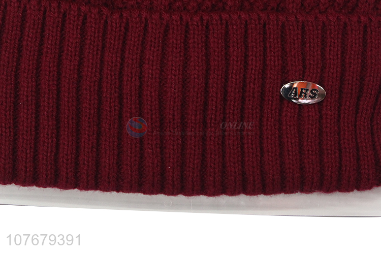 Custom Women Acrylic Knitted Beanie Hat Fashion Winter Hat
