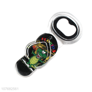 Good quality slipper fridge magnet with opener for souvenir