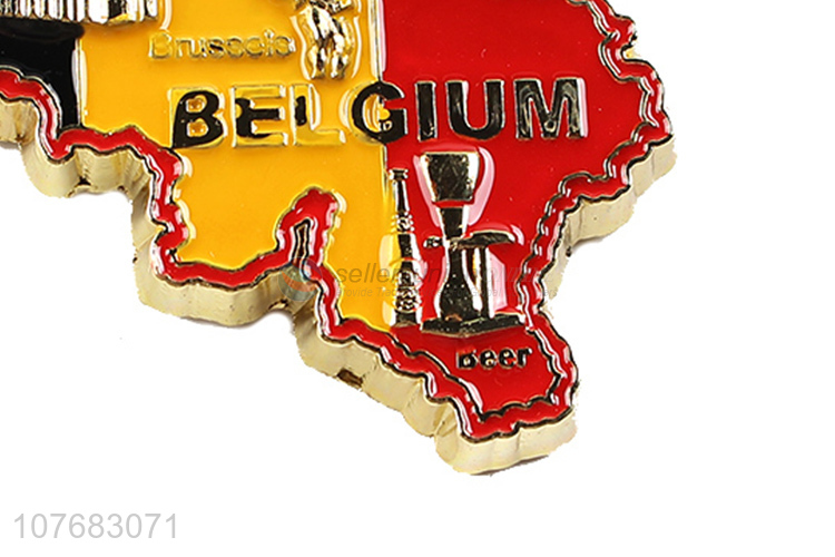 Good price Belgium souvenir metal fridge magnet fridge sticker