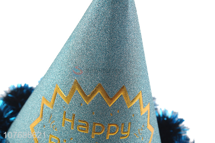 Hot selling glitter birthday party hat paper hat for children