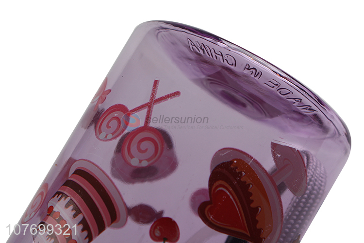 Wholesale purple cartoon water cup can carry water bottle