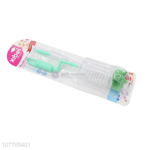 New design plastic handle baby bottle sponge cleaning brush