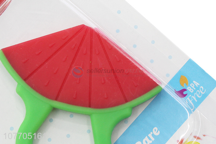 Good sale bpa free watermelon shape baby teether baby chew toy