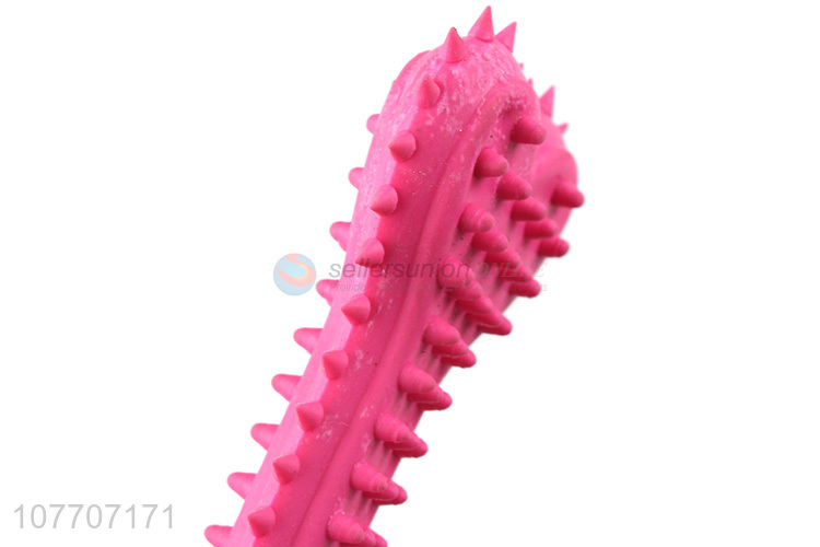 New pet plastic toy with thorny love bone toy chewing molar toy