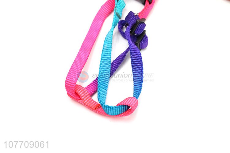 Latest design adjustable pet lovely dog harness leash set 