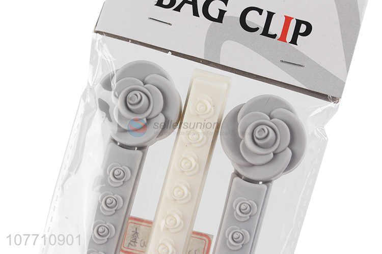 Hot product rose shape plastic food bag clip sealing clip