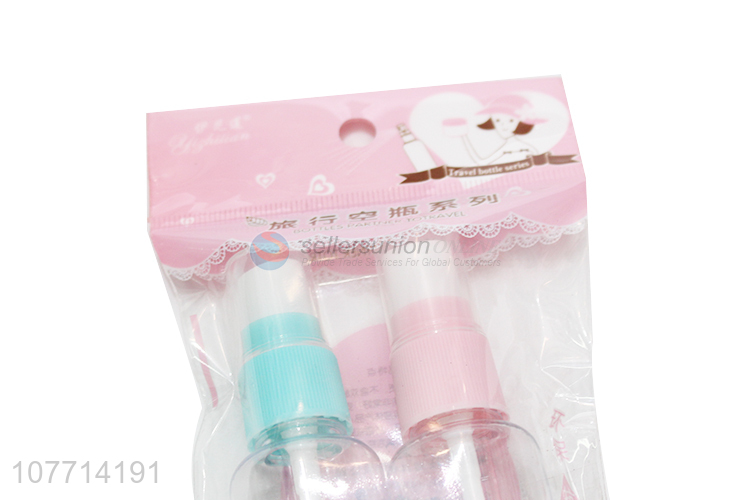 Good Quality 2 Pieces Plastic Spray Bottle Travel Empty Bottle Set