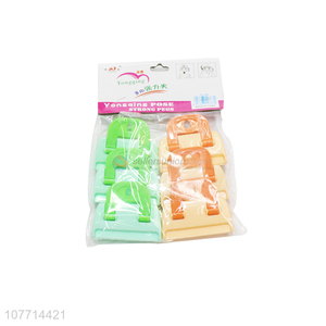 Wholesale 6 Pieces Colorful Plastic Clips Cheap Strong Pegs Set