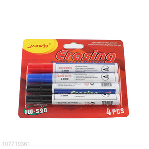 Fashion Stationery 4 Pieces Erasable Whiteboard Pen Marker Pen Set