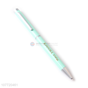 Custom logo personalized rotating metal ball pens for gift promotion