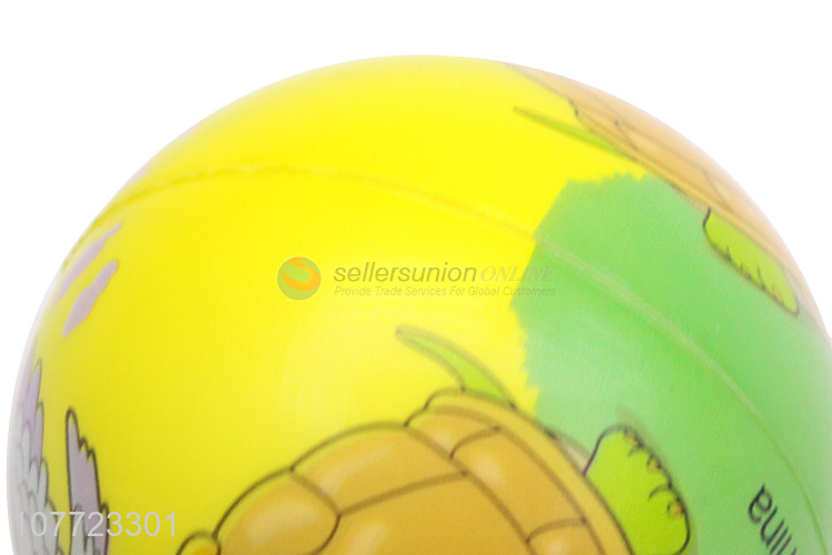 Popular yellow cartoon ball elastic ball for children