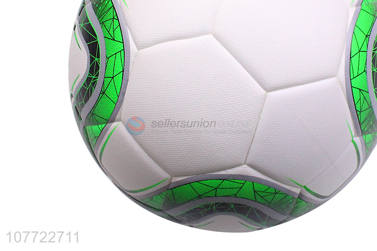 New design white and green mixed color toy ball No. 5 football for boys