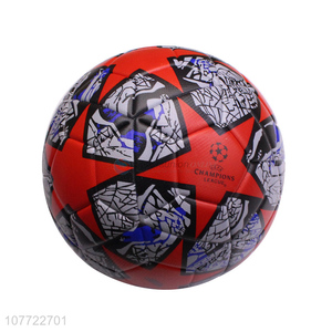 Latest arrival Red custom No. 5 football veneer pattern football