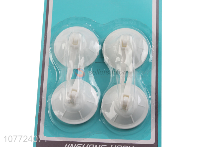 New arrival 4 pieces removable vacuum sucker hook plastic material