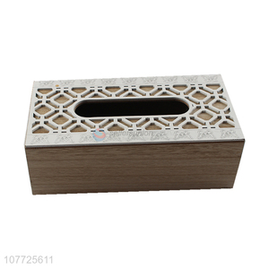 Delicate Design Vintage Wooden Tissue Box Napkin Holder