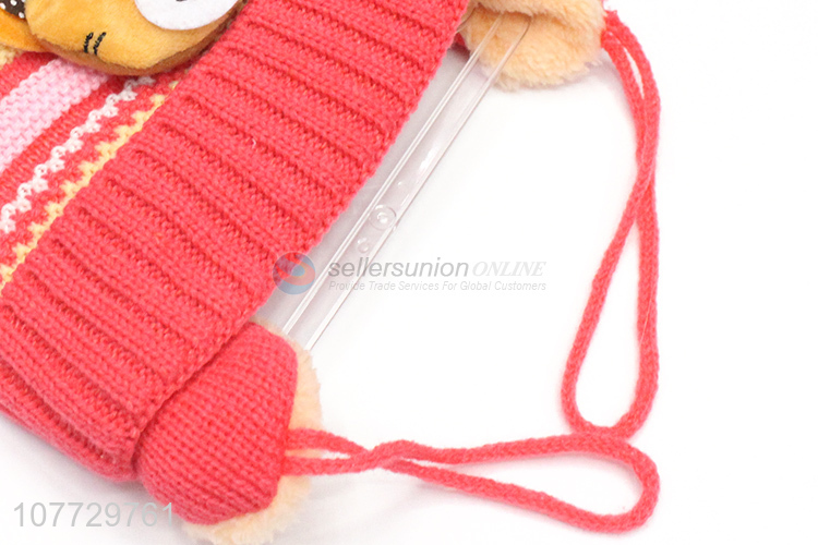 Top seller cartoon animal children earmuff hat toddler cuffed beanie cap