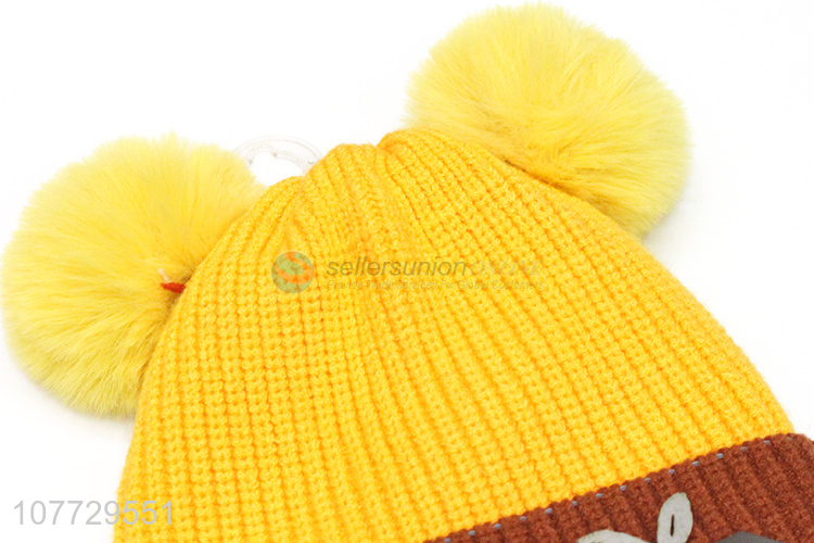 Competitive price toddler children winter cap knitting beanie hat