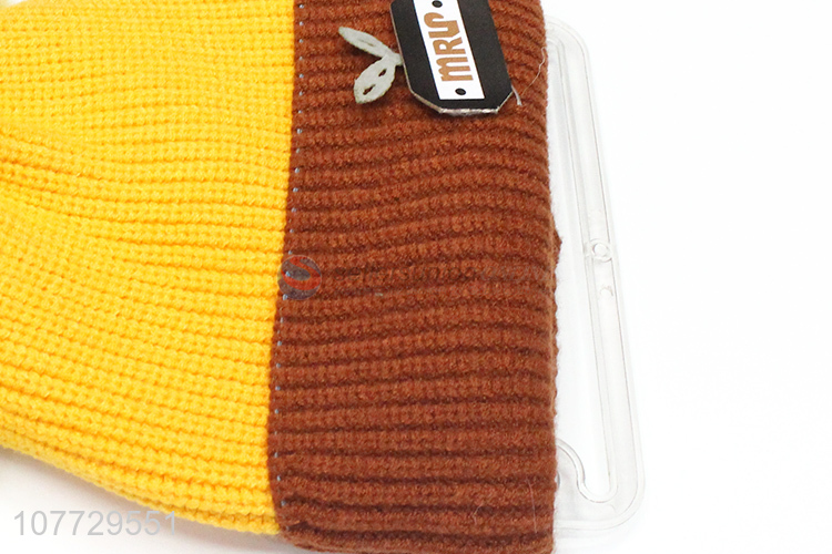 Competitive price toddler children winter cap knitting beanie hat