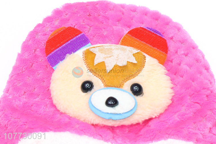 Hot selling cartoon animal children beanies kids winter hat with earflaps