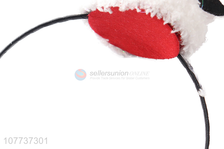 High quality Christmas party dress up headband Santa Claus black beard headwear