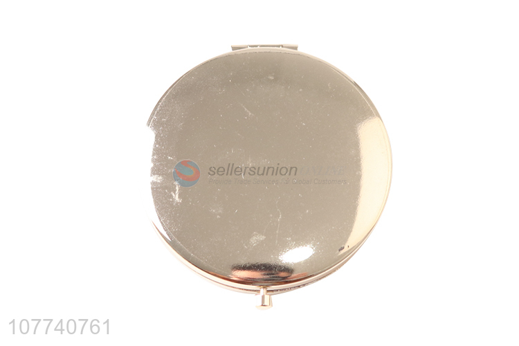 High quality round foldable luxury geometry makeup mirror cosmetic mirror