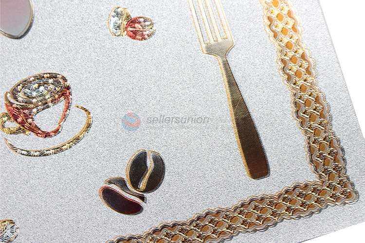 Retro pattern home table mat waterproof and heat insulation placemat