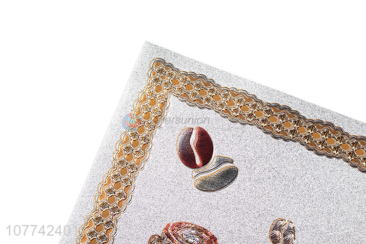 Retro pattern home table mat waterproof and heat insulation placemat
