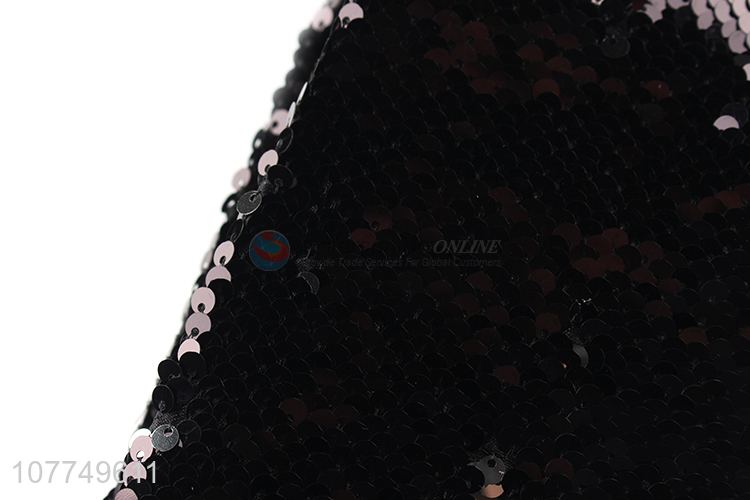 Good quality black sequined wash bag cosmetic bag