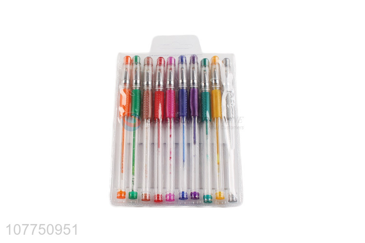 Wholesale 10 colors gel ink pen scented gel pens school stationery