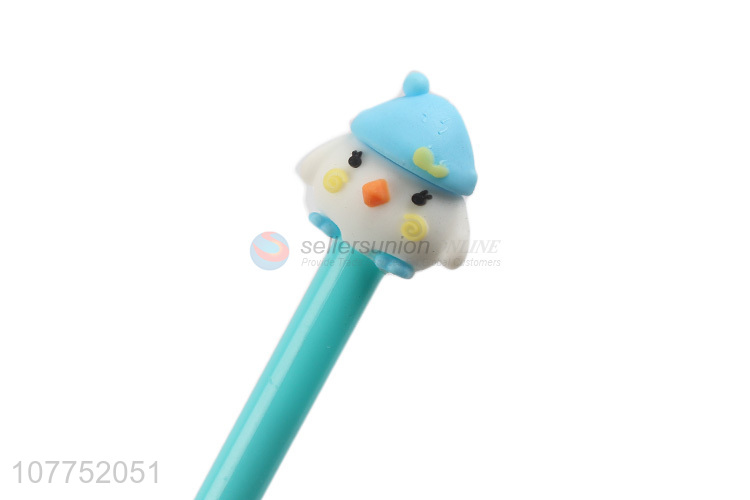 Low price cartoon chick plastic gel ink pen student stationery