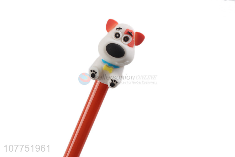 New arrival cartoon dog plastic gel ink pen student stationery