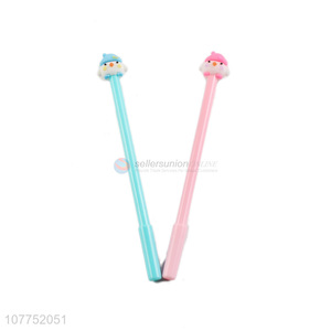 Low price cartoon chick plastic gel ink pen student stationery