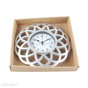 Wholesale imitation metal home digital clock silent wall clock