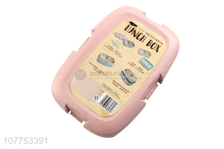 Good Quality Two Layers Lunch Box With Plastic Spoon And Fork