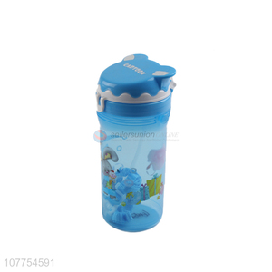 Best Sale Cartoon Printing Plastic Water Bottle Straw Cup