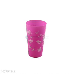 Wholesale Flower Pattern Plastic Cup Fashion Tooth Mug