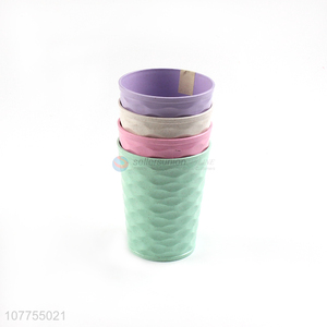 New Style 4 Pieces Plastic Water Cup Fashion Juice Cup Set