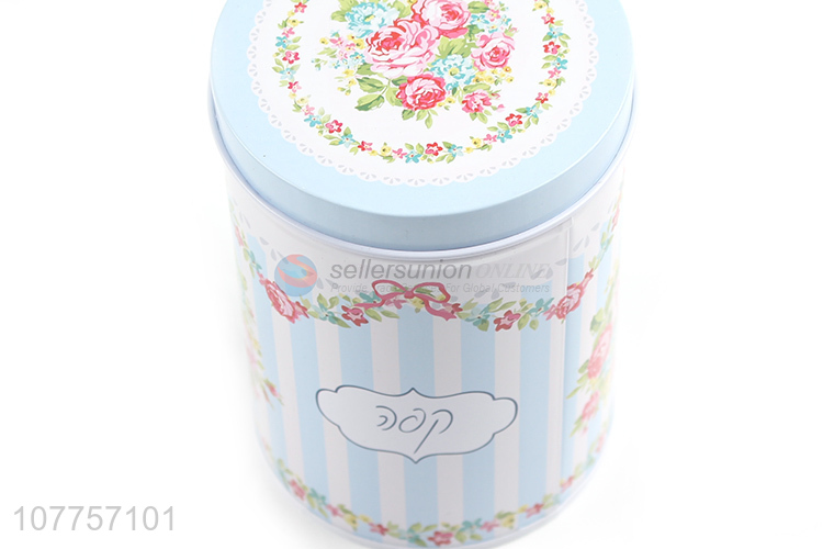 Good Price Colorful Cylinder Tin Jar Tin Can Storage Box