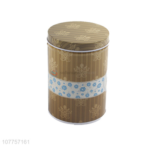 Good Quality Cylindrical Tin Can Storage Jar Tin Box