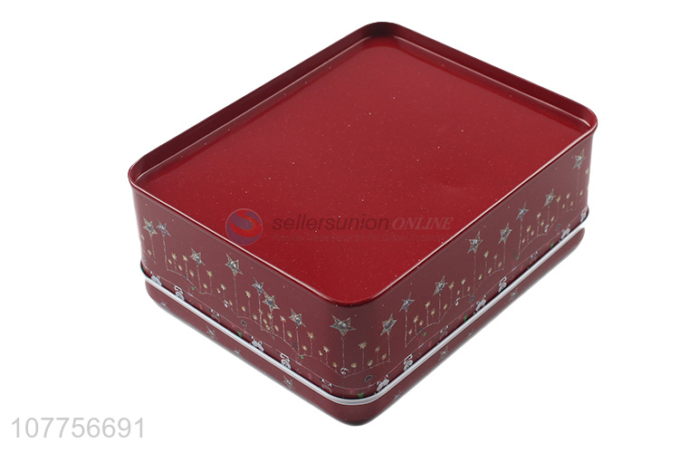 Wholesale Christmas Decoration Rectangle Tin Box Gift Box