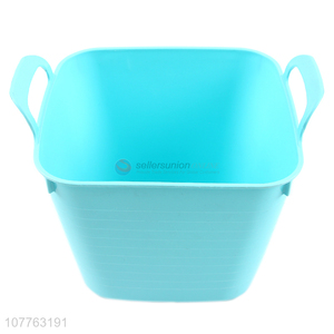 Low price small plastic storage basket household ice bucket with handles