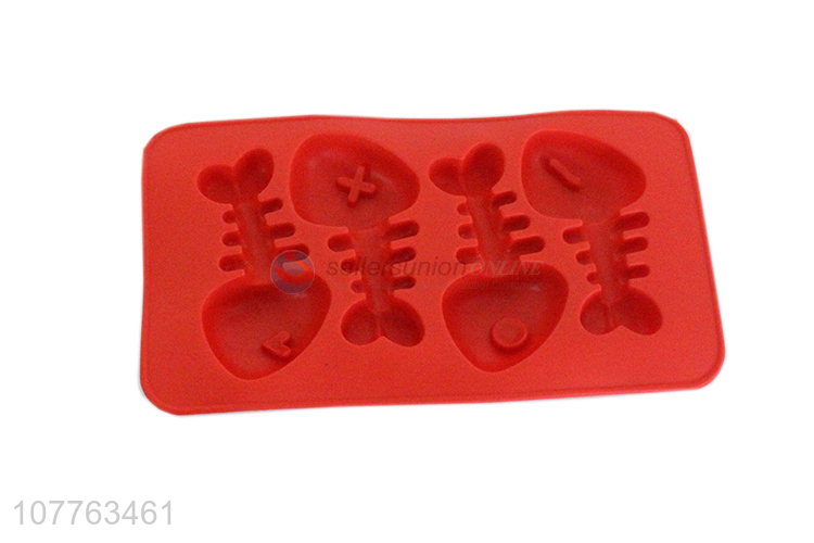 Factory direct sale fishbone shape silicone ice cube tray ice block mold