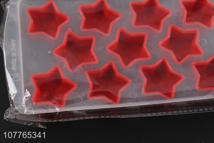 Hot sale star shape silicone ice cube tray ice block mold