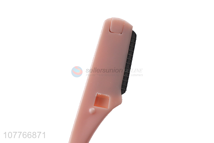 Wholesale makeup tools straight handle with mesh eyebrow trimmer